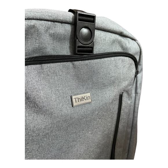 ThiKin Padded Laptop Gray Backpack Utility Unisex Lightweight Structured Quality - Picture 5 of 9